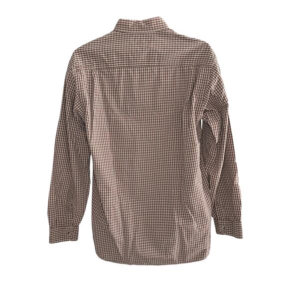 Columbia Men’s Brown Plaid Button Down Shirt Size M - Picture 2 of 5